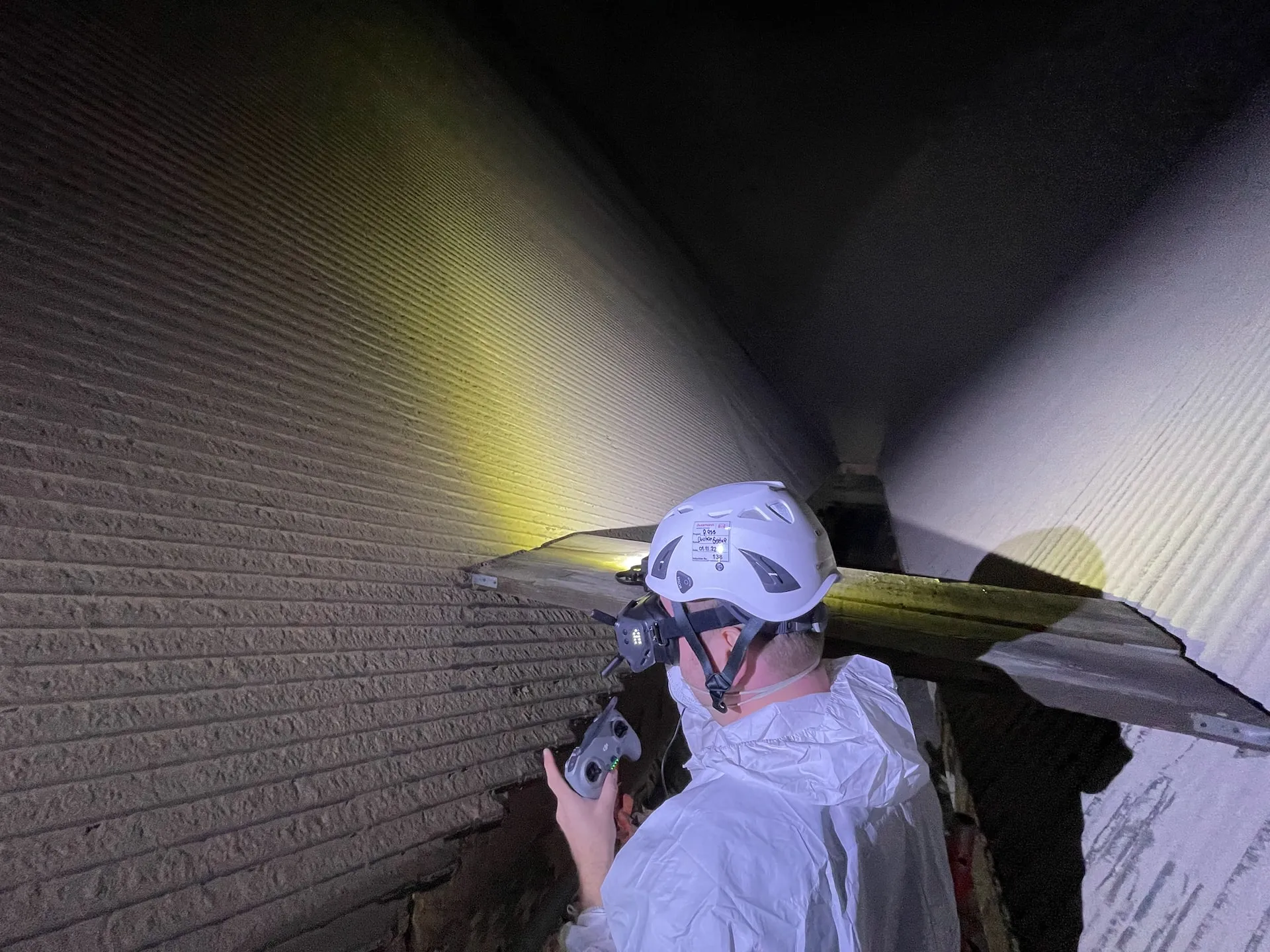 Kopterflug Inspektionsteam bei der Arbeit